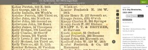 August Knatz 1867 second directory 85 Orchard Street Baker
