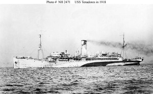 USS_Tenadores in 1918 Troop Ship carrying Frederick G. Knatz